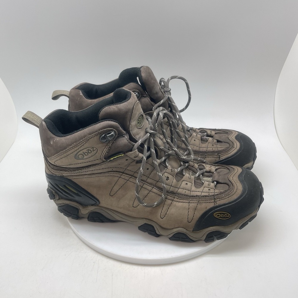 Oboz Boots Mens 12 Bridger B-Dry Waterproof Hiking Trail Outdoor Brown Shoes
